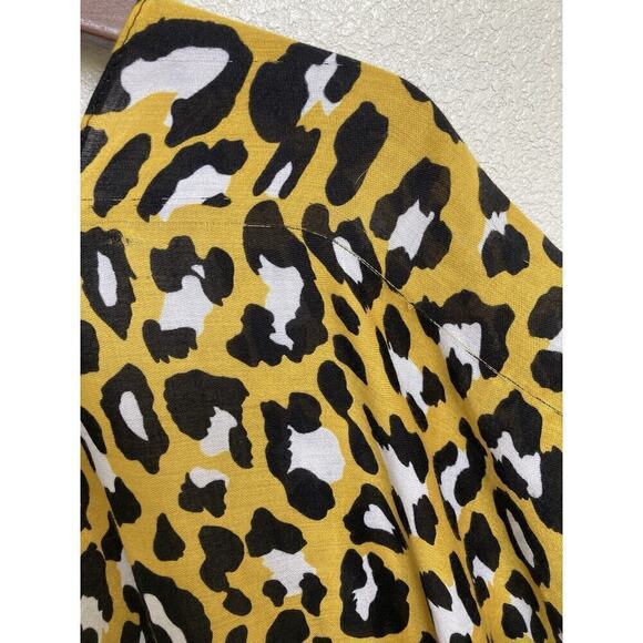 NWT Styline yellow leopard kimono knit wrap light weight multi one size travel - Picture 6 of 6